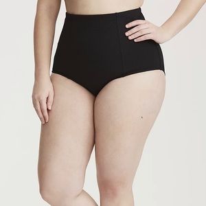 TORRID textured high waisted swim bottoms